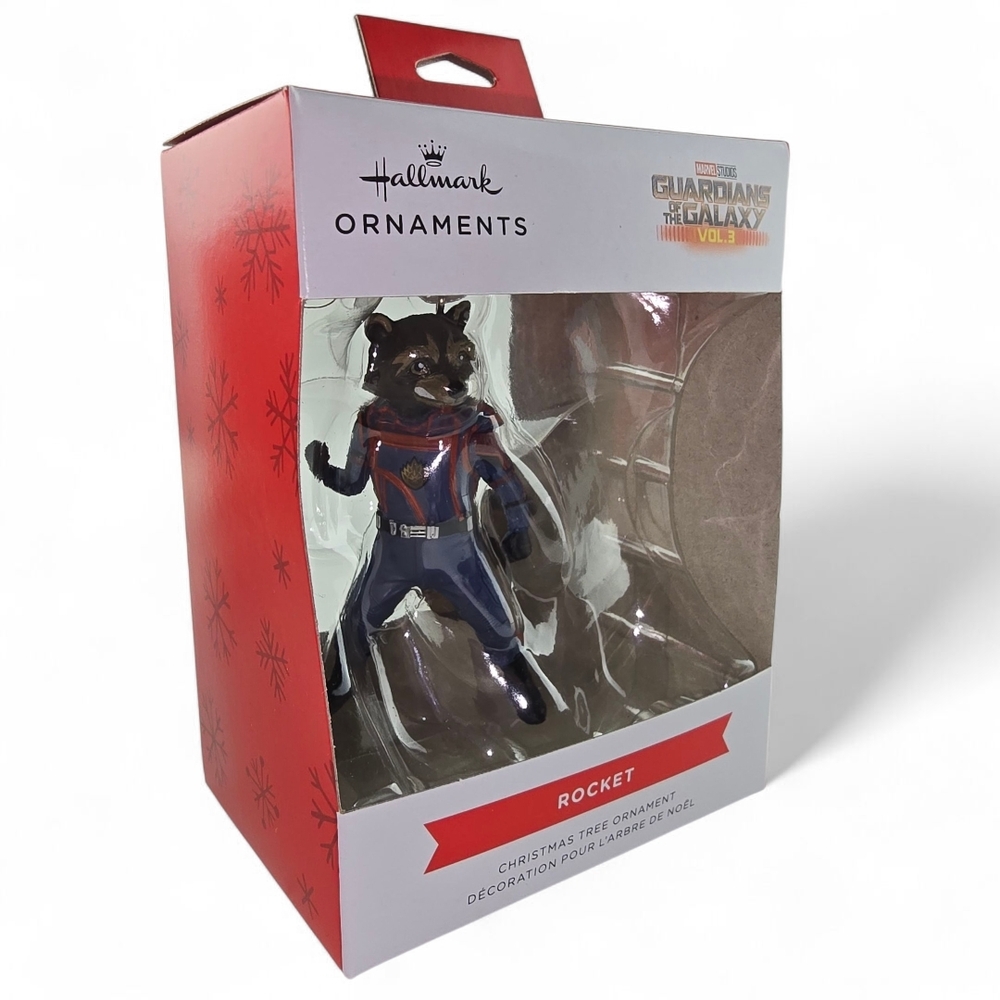 ⭐️3/ $30⭐️ Hallmark Guardians Of The Galaxy Rocket Christmas Tree Ornament